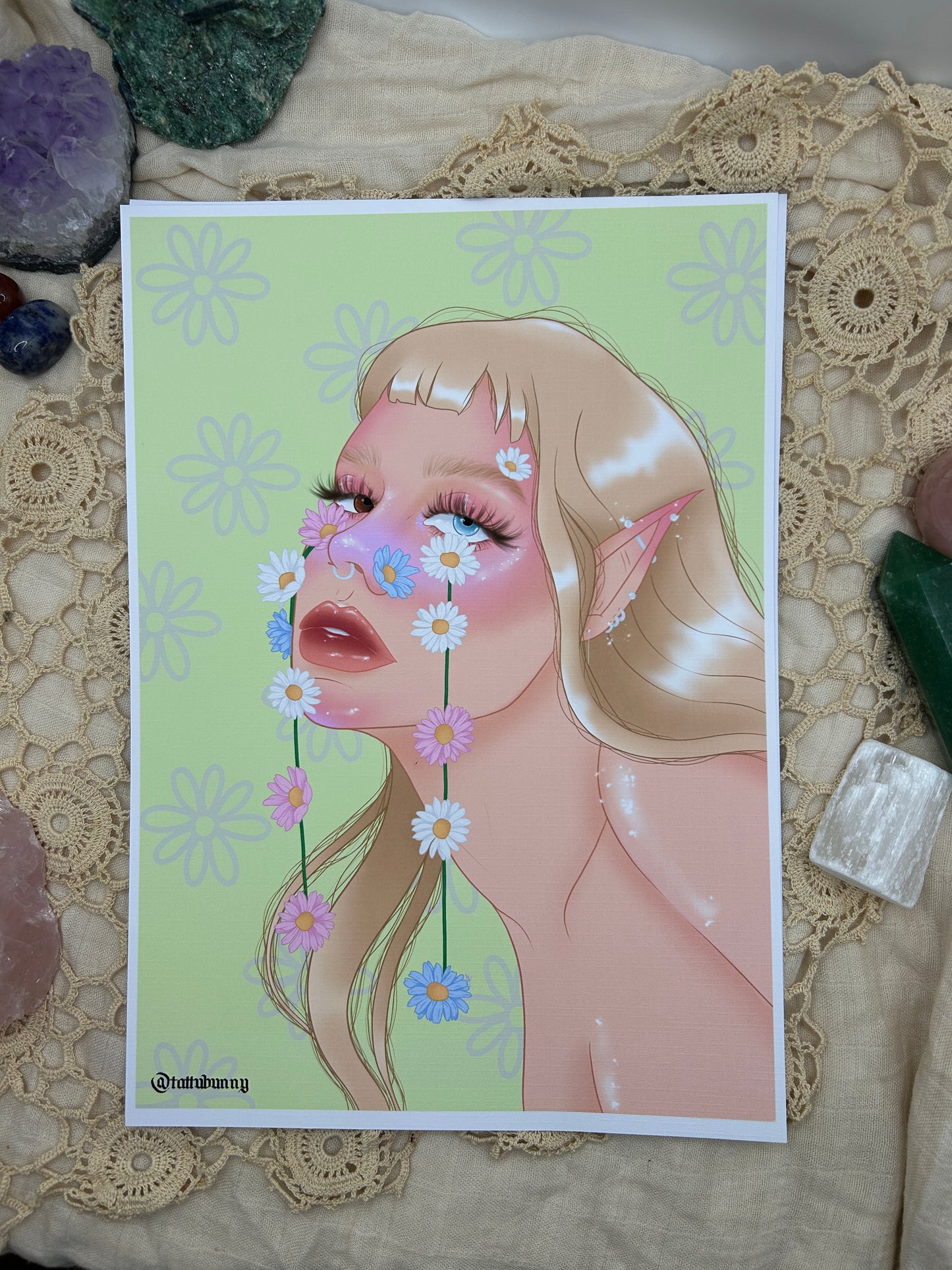 Flower Child - Art Print by TattuBunny