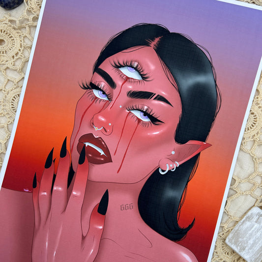 666 - Art Print by TattuBunny