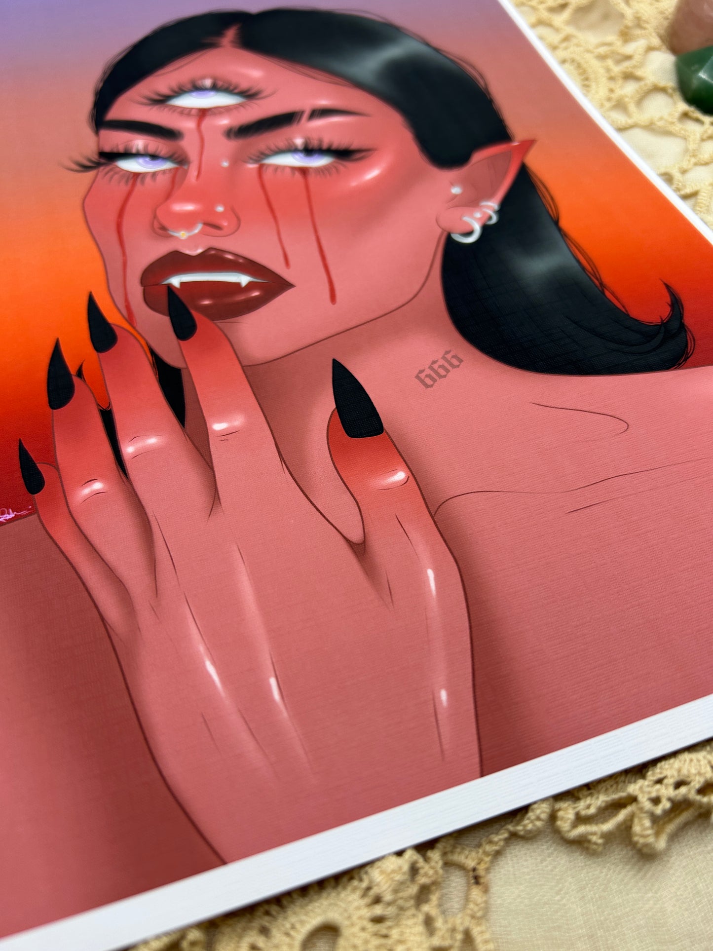 666 - Art Print by TattuBunny