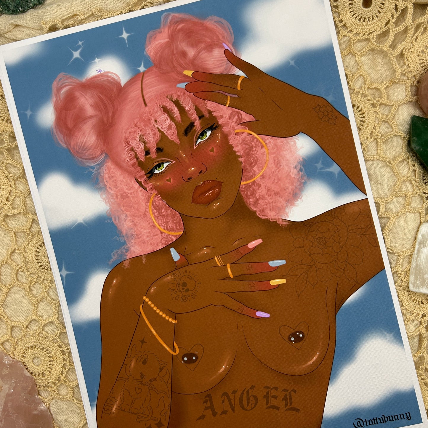 Angel Baby - Art Print by TattuBunny