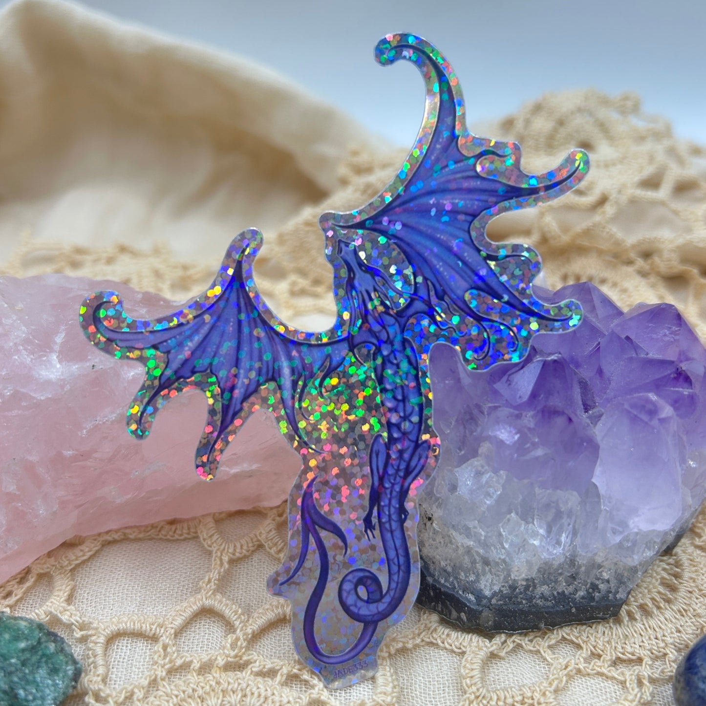 Lavender Dragon Holo Sticker