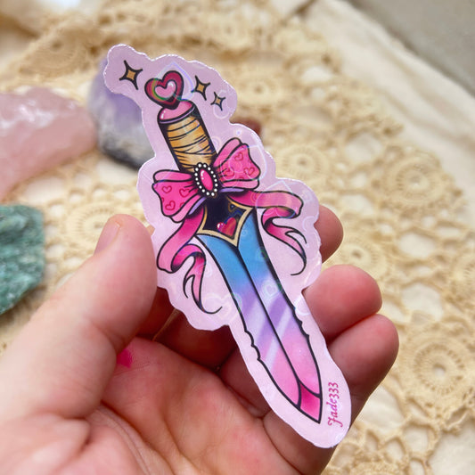 Heart Dagger Sticker