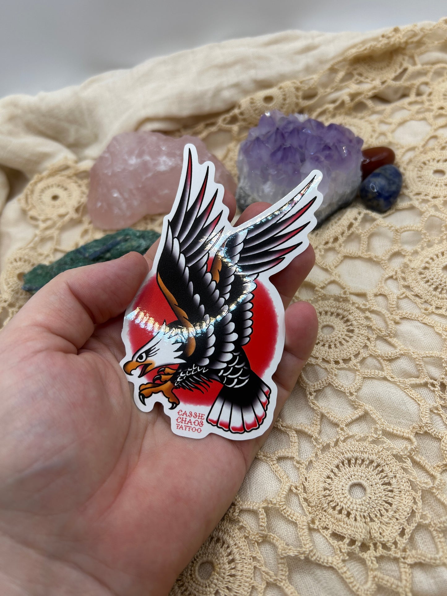 Trad Eagle Tattoo Sticker