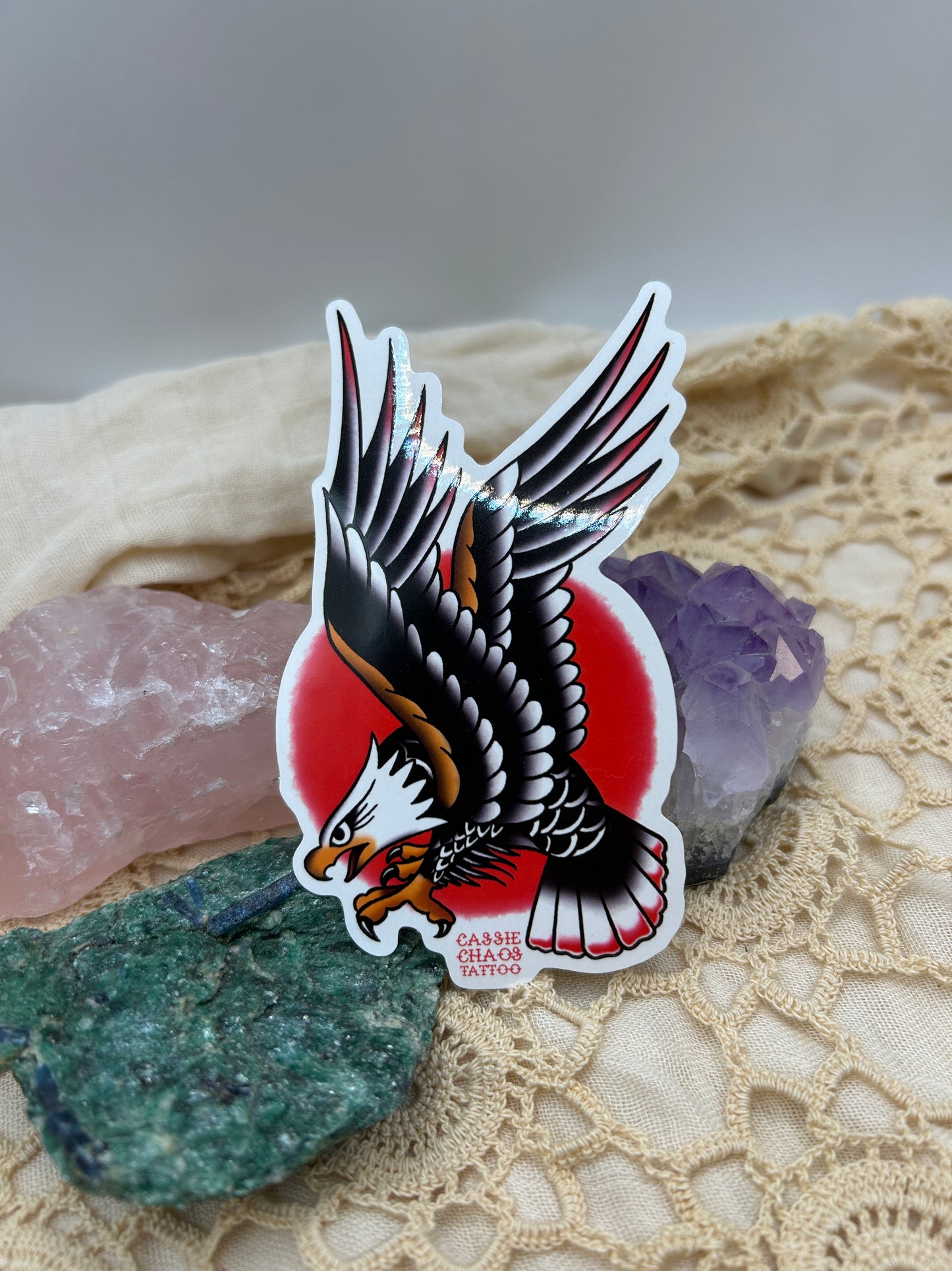 Trad Eagle Tattoo Sticker