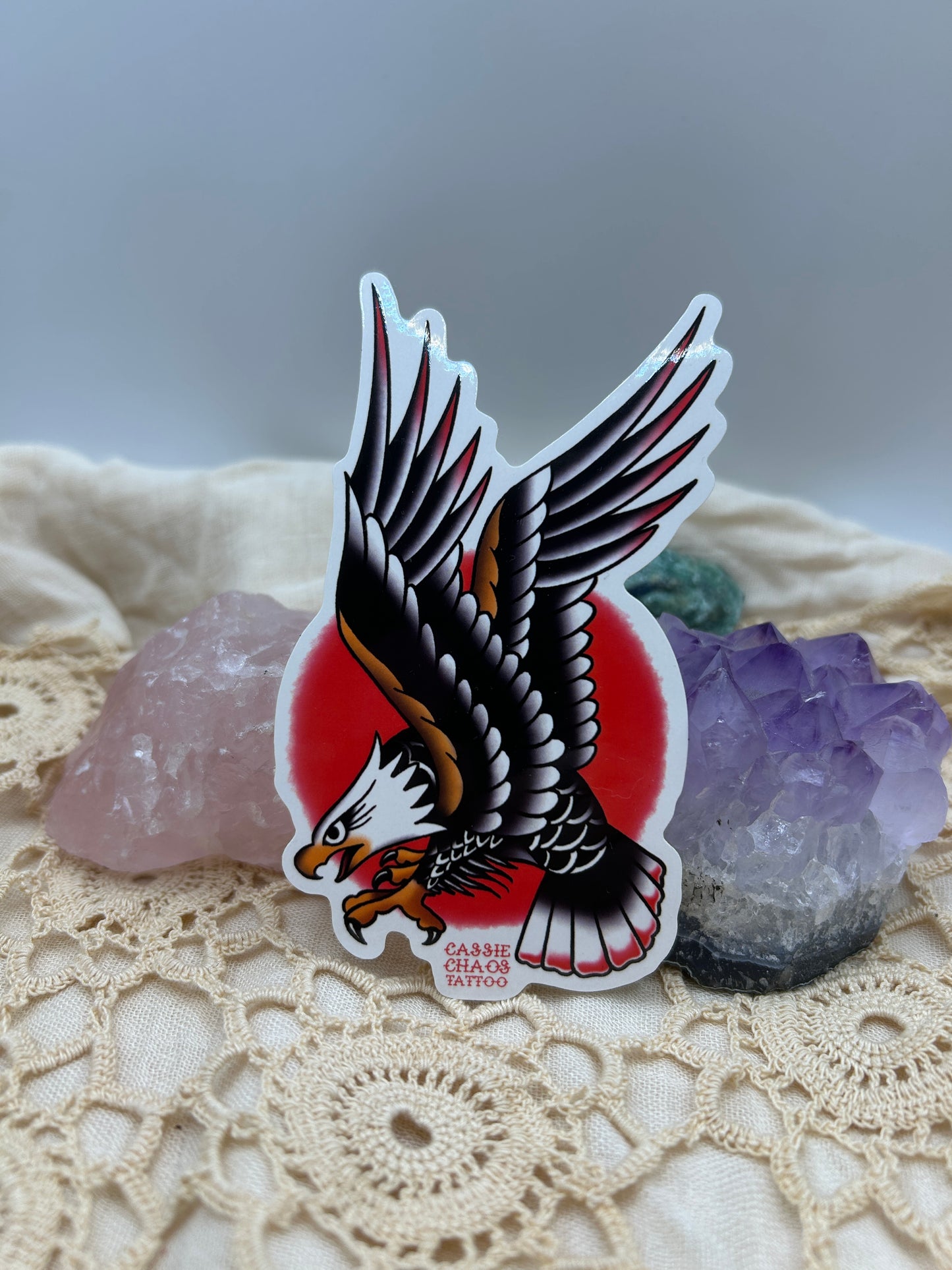Trad Eagle Tattoo Sticker