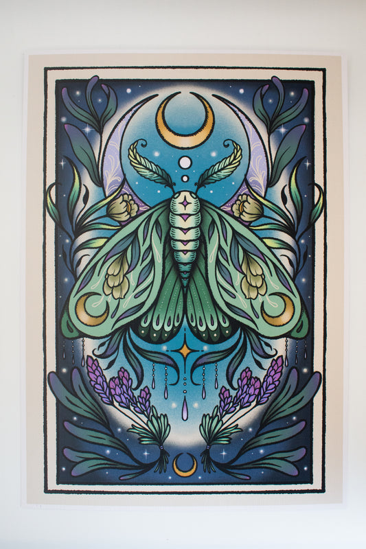 Sage Moth - Art Print by Jade333