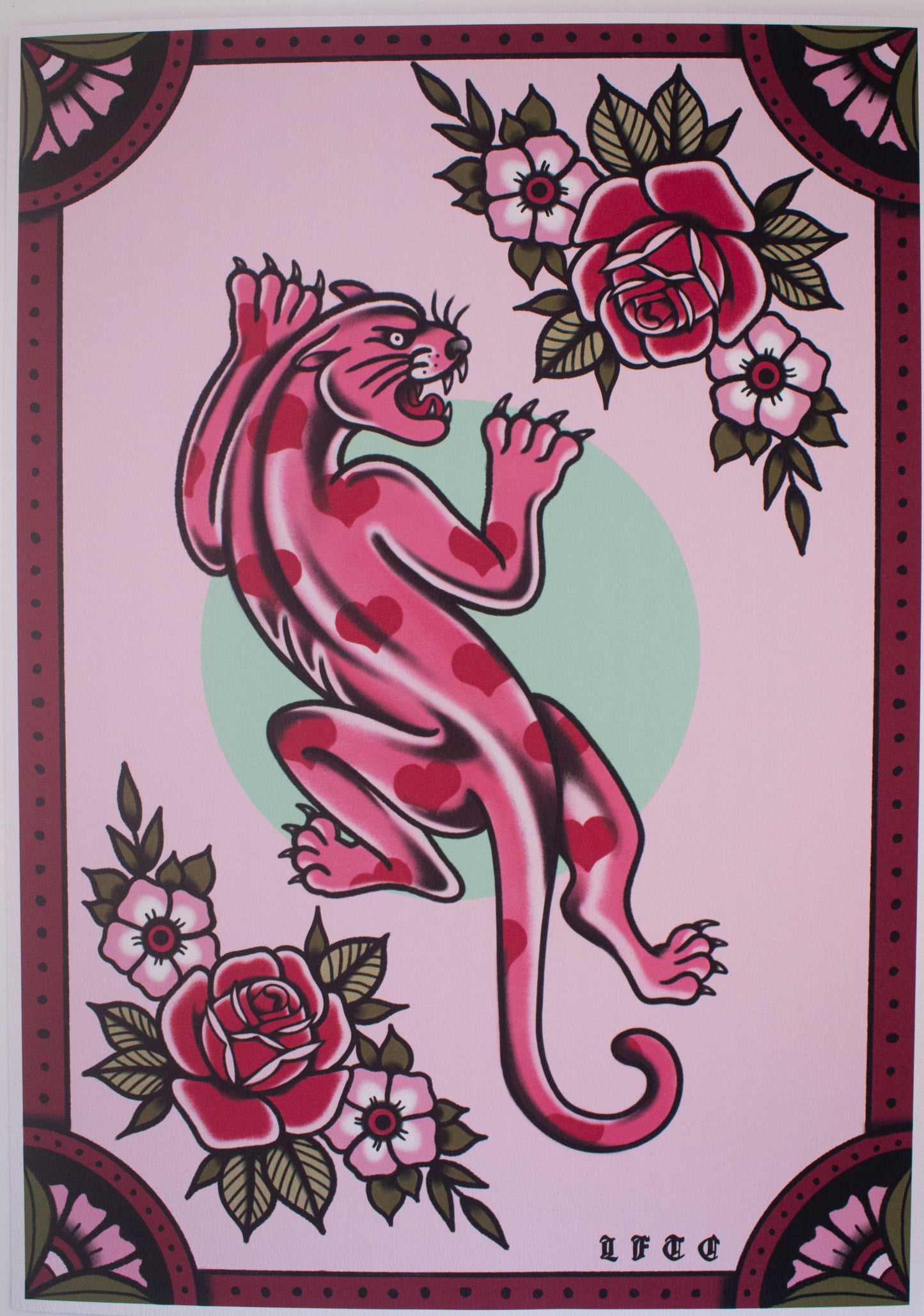 Pink Panther - Art Print by Jade333