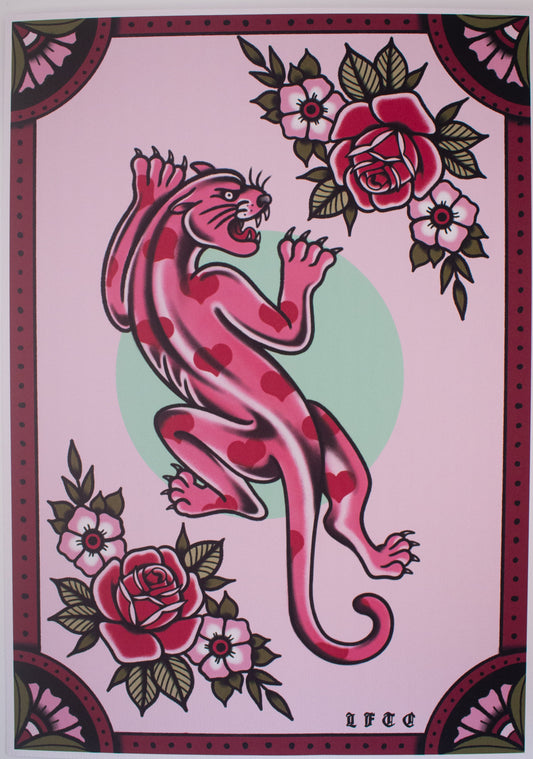 Pink Panther - Art Print by Jade333