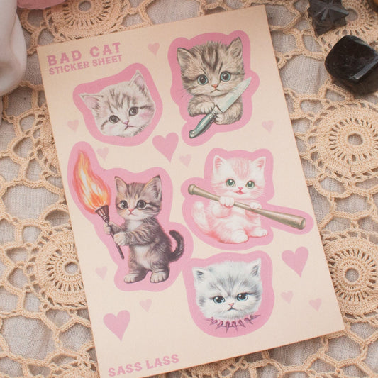 Bad Cats Sticker Sheet