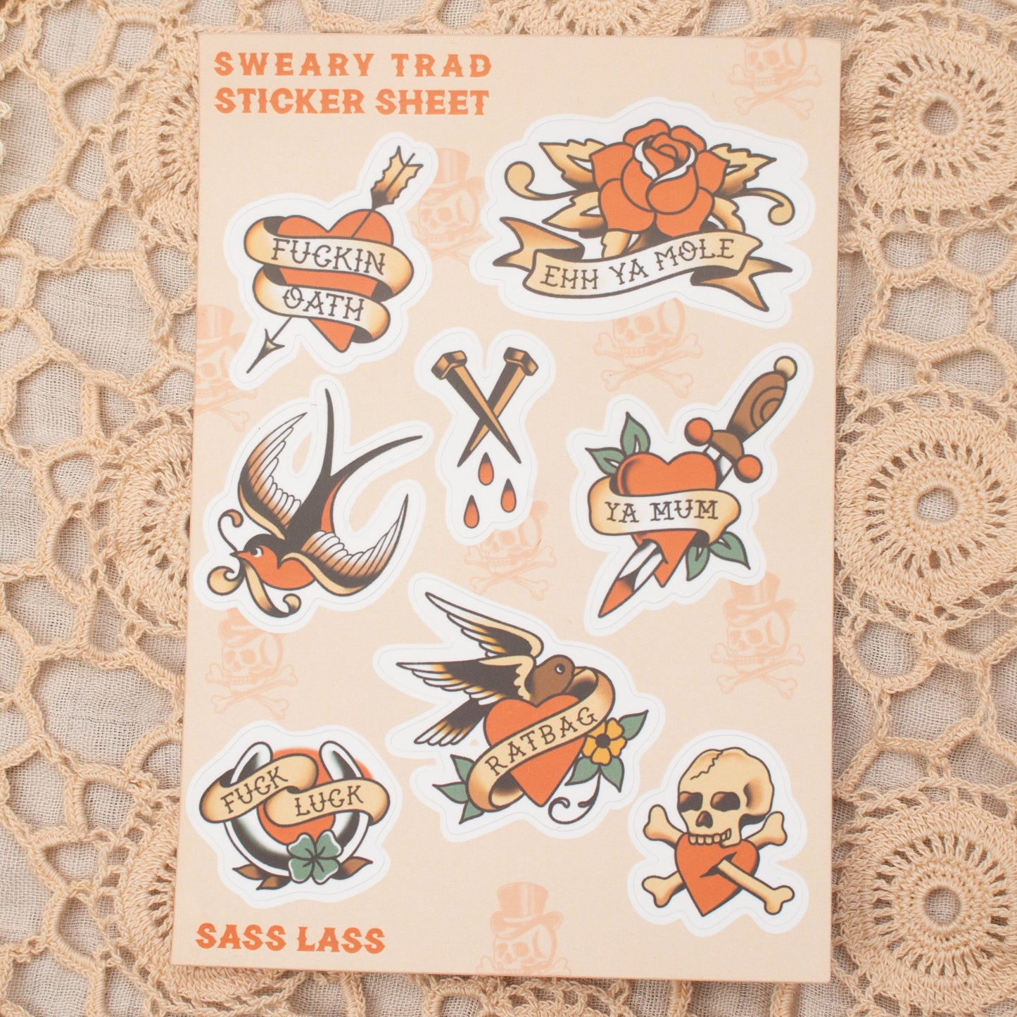 Sweary Trad Sticker Sheet