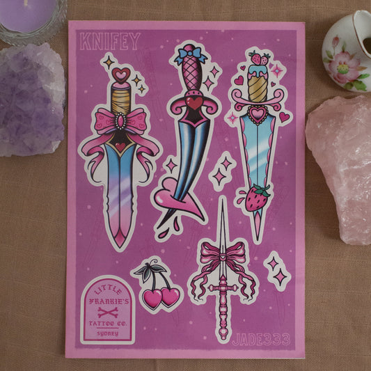 Knifey Sticker Sheet