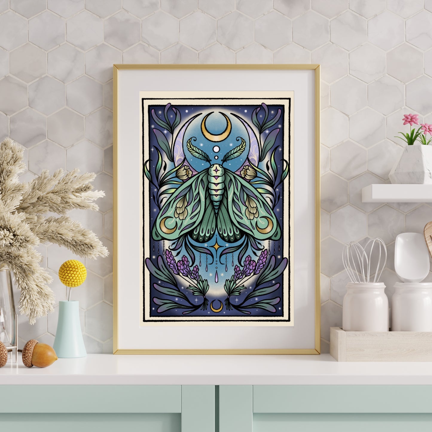 Sage Moth - Art Print by Jade333