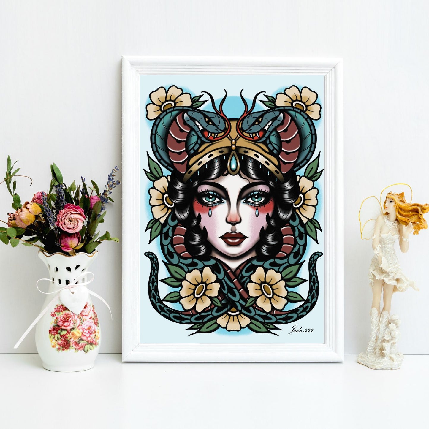 Snake Charmer - Art Print by Jade 333