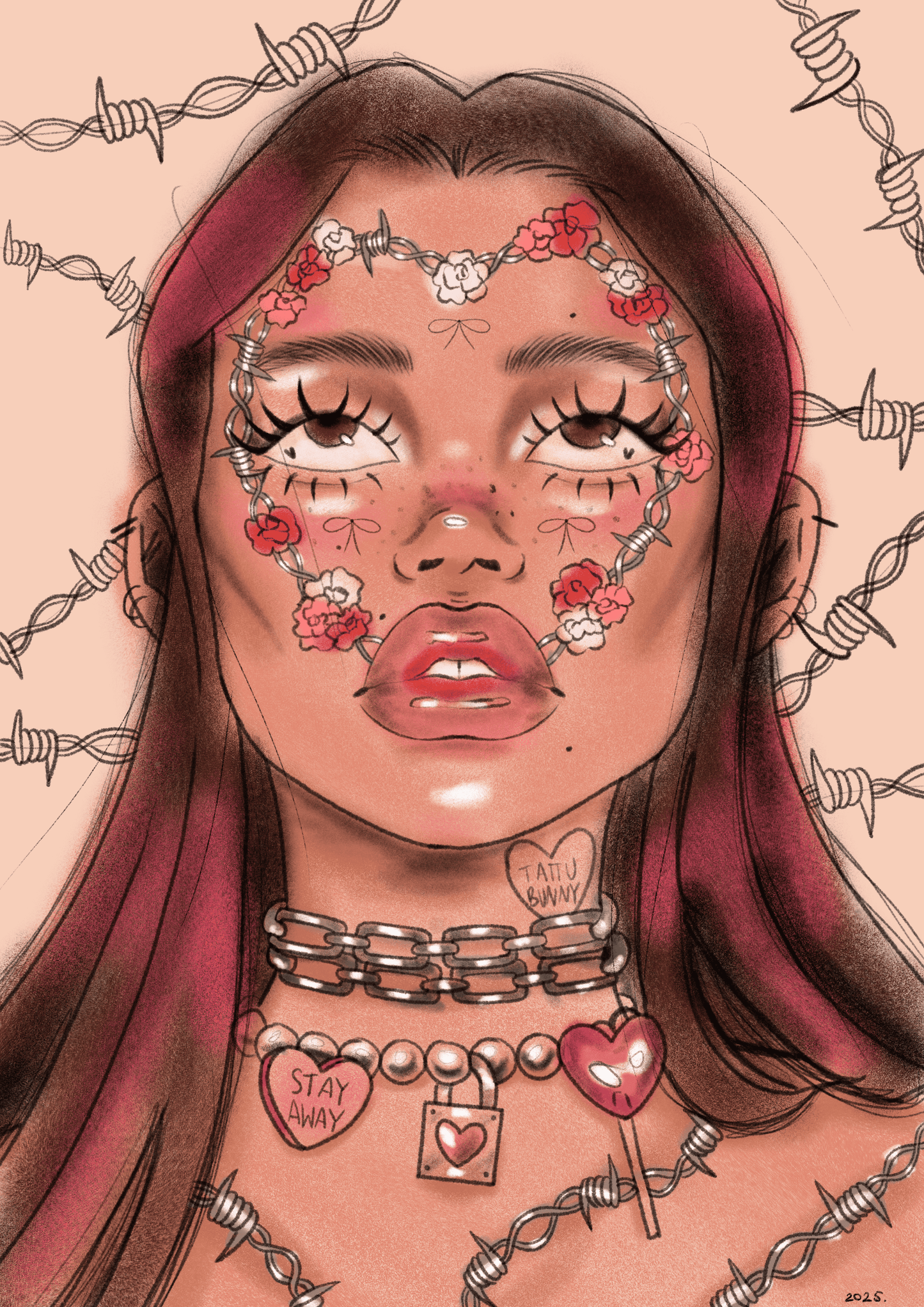 Stay Away - Art Print by TattuBunny